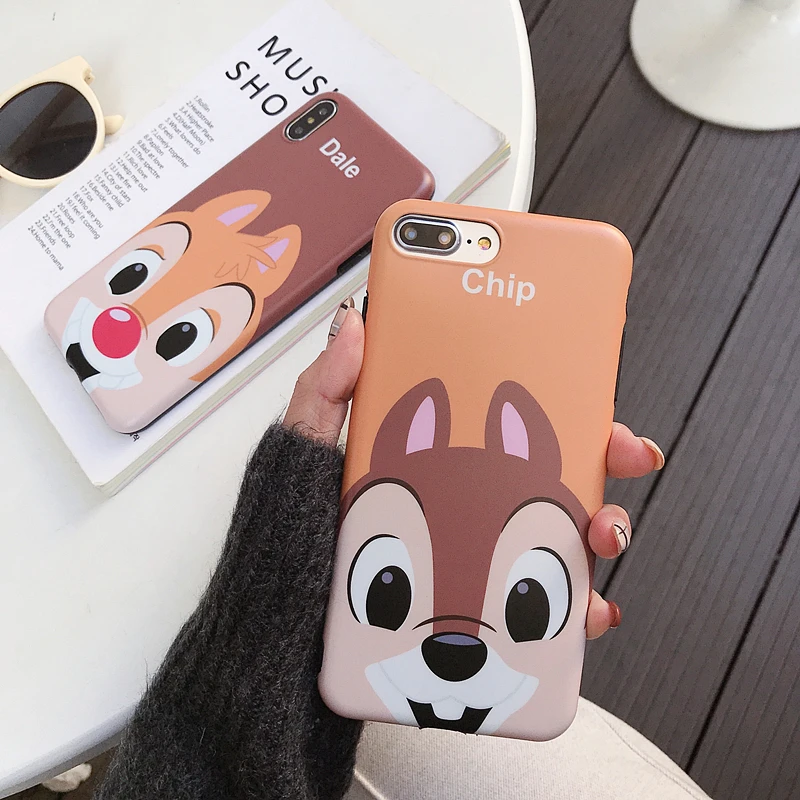 Мультяшный Chipmunk чехол для iPhone X XS MAX XR 7 8 Plus милый Coque чип и Дейл белка чехол для iphone 8 7 6 6s Plus Fundas