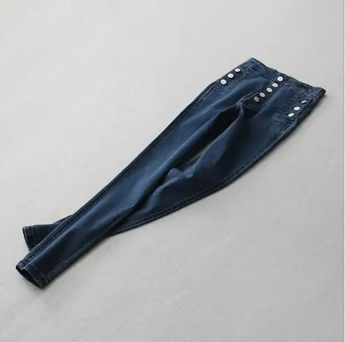 

Jeans 2018 Spring New Jeans Pants Europe and The United States High-waist Stretch Pencil Pants Tight Button Trousers
