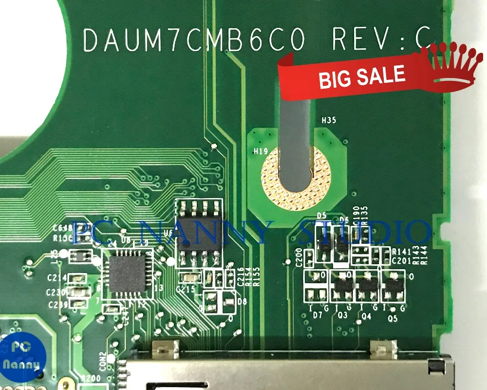 PCNANNY 0XCH9T XCH9T для DELL Inspiron N3010 материнская плата DAUM7CMB6C0 HM57 DDR3