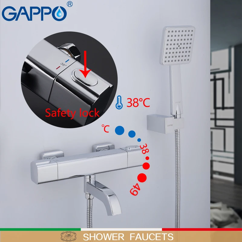 GAPPO смеситель для ванны термостатический ванной комнаты латунный и