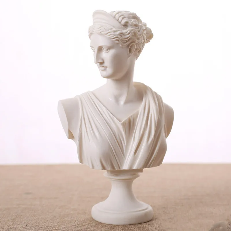 

David Venus Apollo Figure Sculpture Greek Mythology Bust Statue Resin Crafts European Home Decoration R07