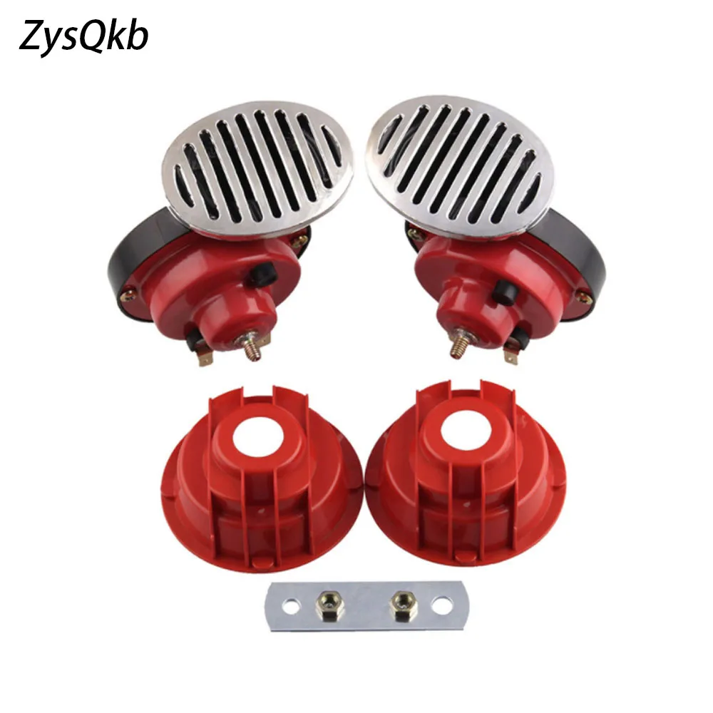 2x12 В красный Улитка воздушный Гудок с крышкой для автомобиля морской лодки