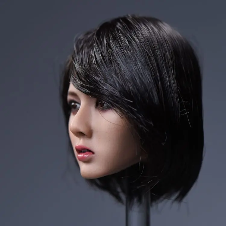 Коллекция 1/6 года азиатские красивые женские короткие черные волосы