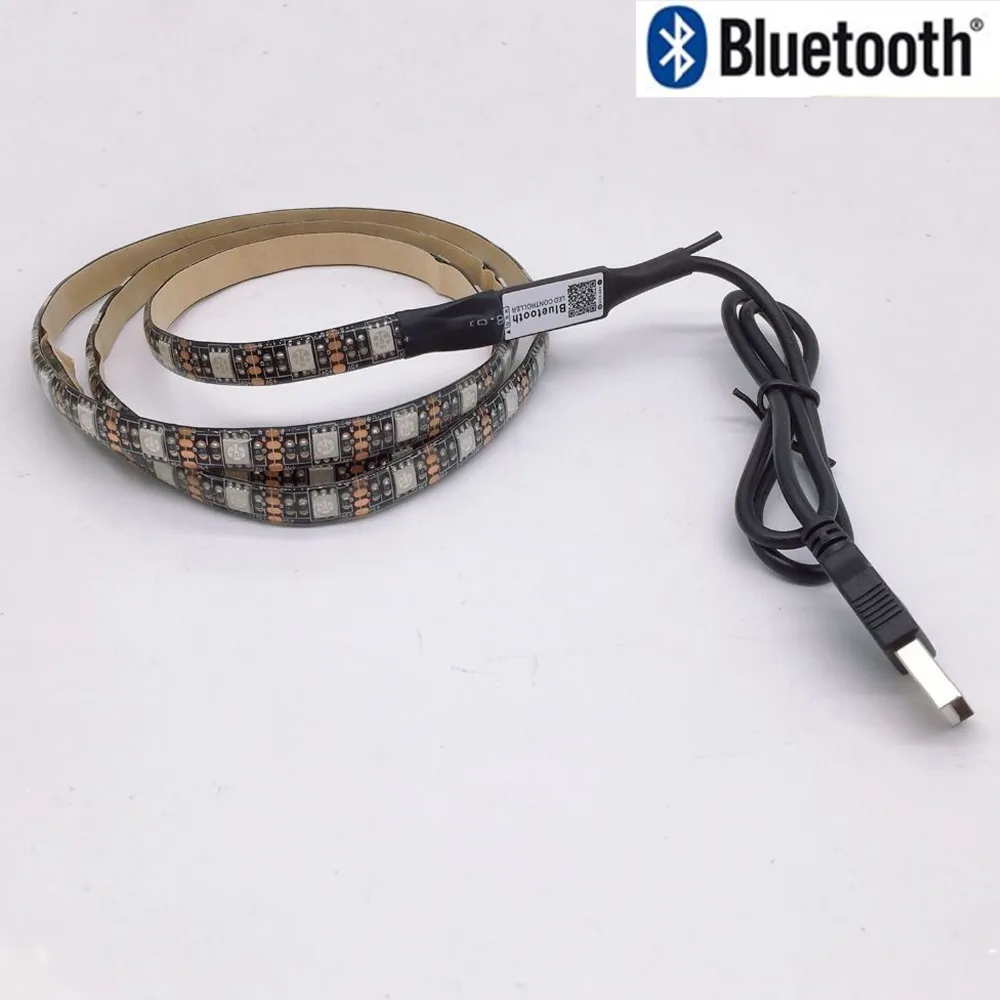 Светодиодный светильник RGB 5 V USB 5050 DC SMD HD для ТВ настольного ПК экран 50 см 1 м Wi Fi