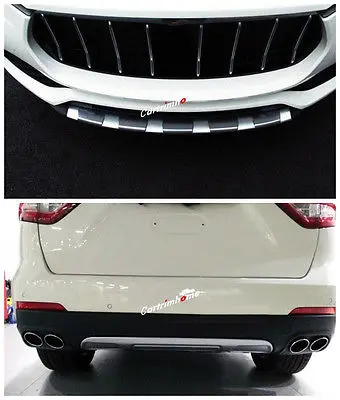 

Передняя + задняя защитная накладка на бампер для Maserati Levante 2016 2017