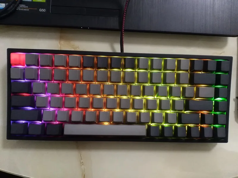 RGB Keycool 84 механическая клавиатура игровая клавиатура с переключателем gateron подсветка мини компактный keycool84