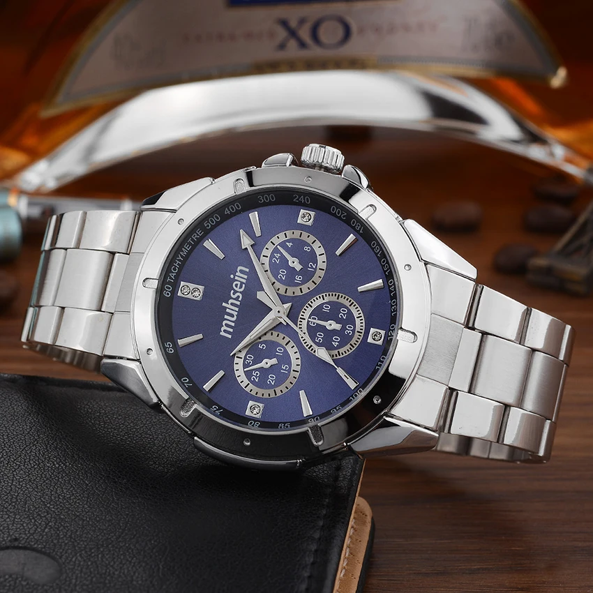 2018 Muhsein fashion &ampcasual quartz watch stainless steel waterproof men | Наручные часы
