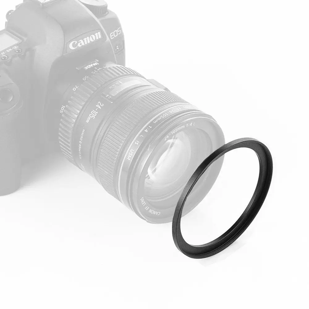 

Black Metal 52mm-72mm 52-72mm 52 to 72 Step Up Ring Filter Adapter Camera High Quality 52mm Lens to 72mm Filter Cap Hood