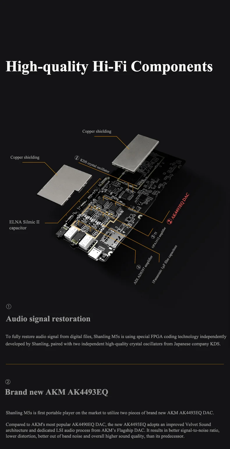 Shanling M5S Bluetooth MP3 плеер WiFi Apt-X без потерь портативная музыка retina DOP DSD256 Hi-Res аудио сбалансированный музыкальный плеер