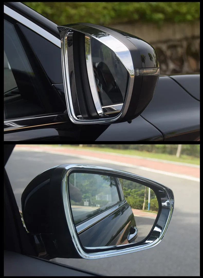 ABS хром 2 шт./лот зеркало заднего вида дождь экран отражатель укрытие