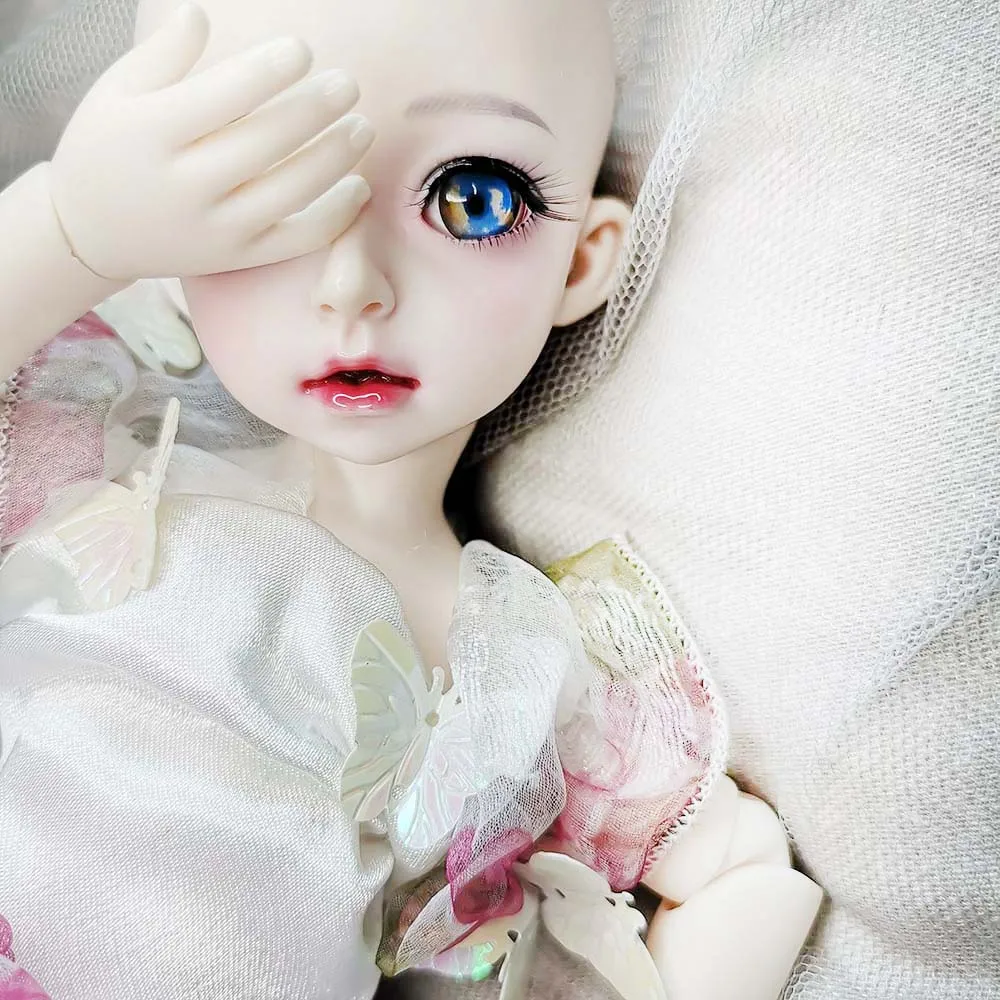 Bjd глаза куклы для 1/3 1/4 1/6 sd BJD игрушки 8 мм 14 16 18 20 Небесно Голубое облако печать