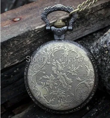 

Hot Sale Vintage Antique style Shanghai Oriental Pearl Tower quartz pocket watch necklace with chain
