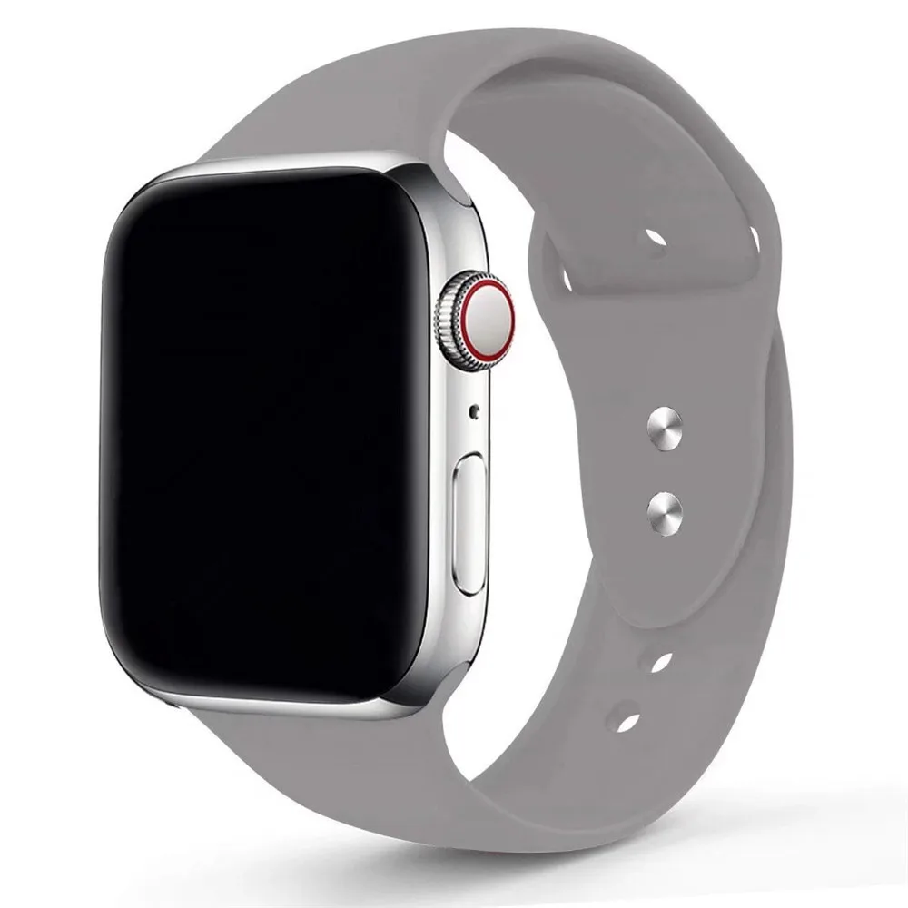 Ремешок для Apple Watch Series 4 3 2 40 мм 44 мягкий силиконовый дышащий сменный ремешок