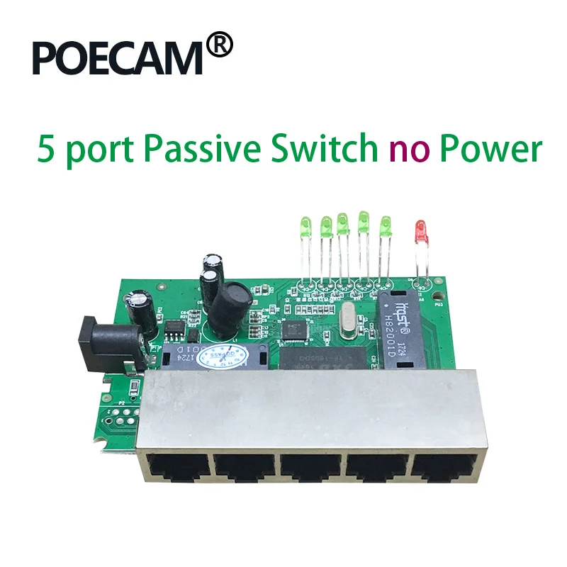 5 Порты и разъёмы 12V 15V Пассивный Poe коммутатора ethernet 10/100 Мбит/с коммутатор poe 4 Порты и разъёмы питания для камеры видеонаблюдения IP телефон ip камеры 4/5+ 7/8