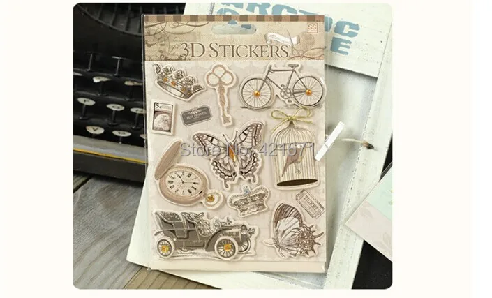 

Новое поступление модный ослепительный 2 компл./лот ретро-жизнь Бабочка 3D Декоративные наклейки Набор DIY Фотоальбом набор для скрапбукинга