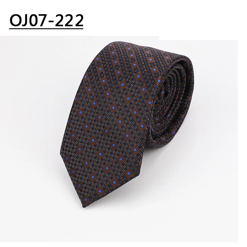 OJ07-222 YISHLINE Factory 7 см галстуки Пейсли жаккардовые галстуки для мужчин Свадебная вечеринка белая рубашка Жених Длинный Галстук Свадебные аксессуары - Цвет: OJ07-222