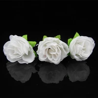 30 pcs 2015 new free shipping bridal floral white flower bun prom wedding lot hair pins hair clips headband