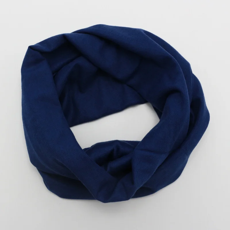 Dark Blue Сплошной цвет полиэстер Труба шейный шарф маска для лица бандана для мотоцикла, велосипеда повязка на голову платок простой головной платок Петля Шарф - Цвет: Dark Blue