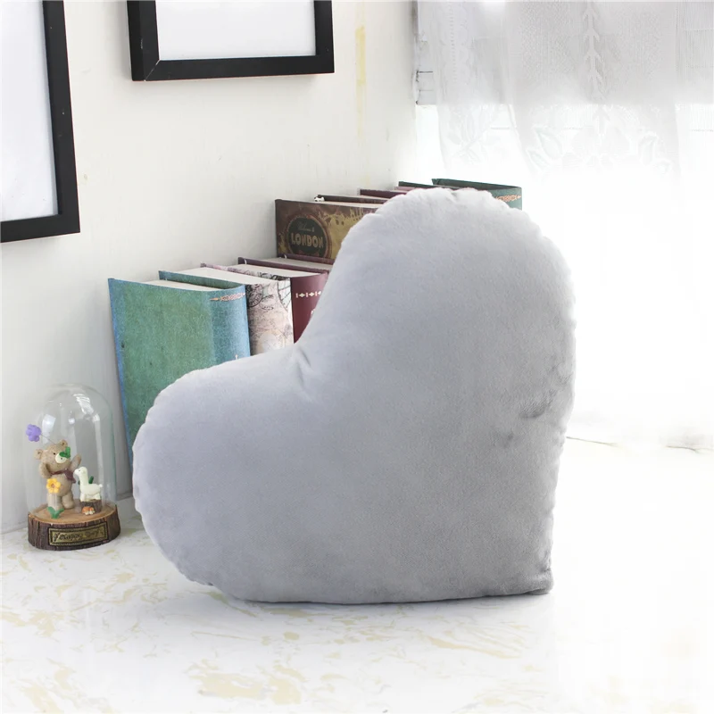 gray Coussin Decoratif подушка в форме сердца декоративная подушка для детской комнаты подарок на день Святого Валентина Плюшевые Cojines Decorativos Para диван 40x30 см - Цвет: gray