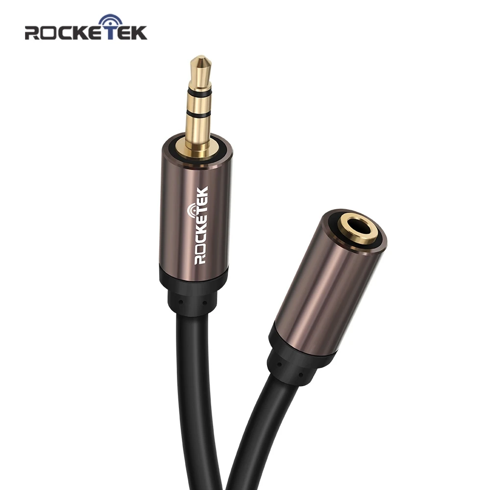 Кабель удлинитель для наушников Rocketek Jack 3 5 мм с разъемом Папа мама кабель Aux 1 м 2
