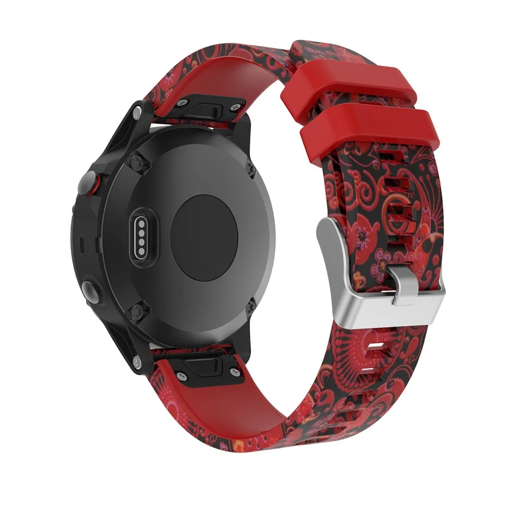 Ремешок спортивный силиконовый для Garmin Fenix 5 / Plus сменный резиновый браслет с
