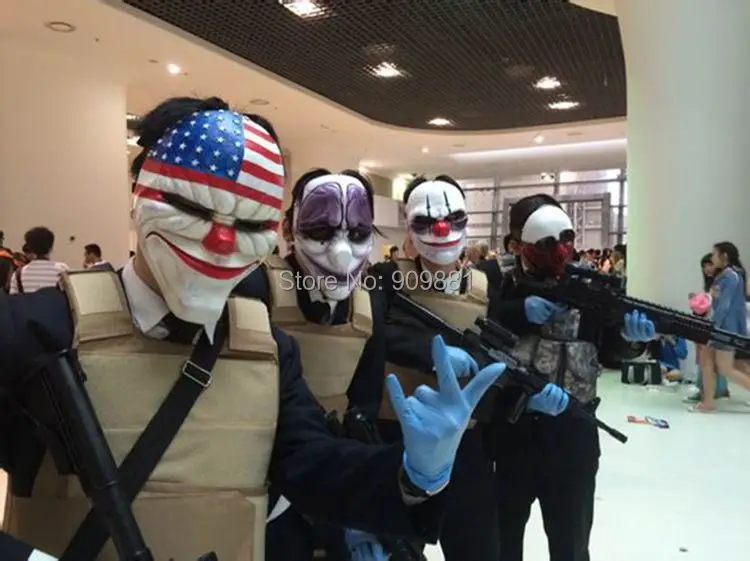 МАСКА ВОЛКА из смолы Payday 2 маска демон Джокер Грабитель банков для Хэллоуина
