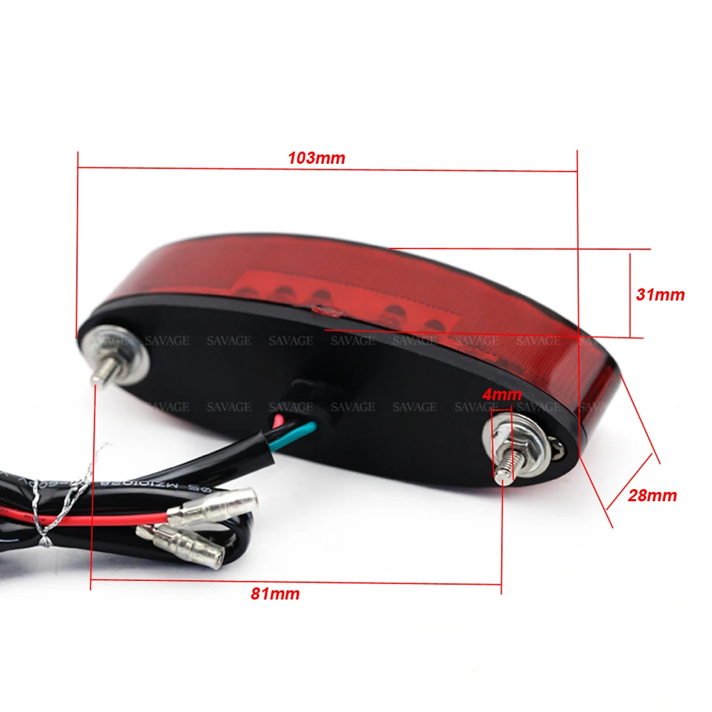 Универсальный задний фонарь для мотоцикла светодиодный стоп сигнал подсветка