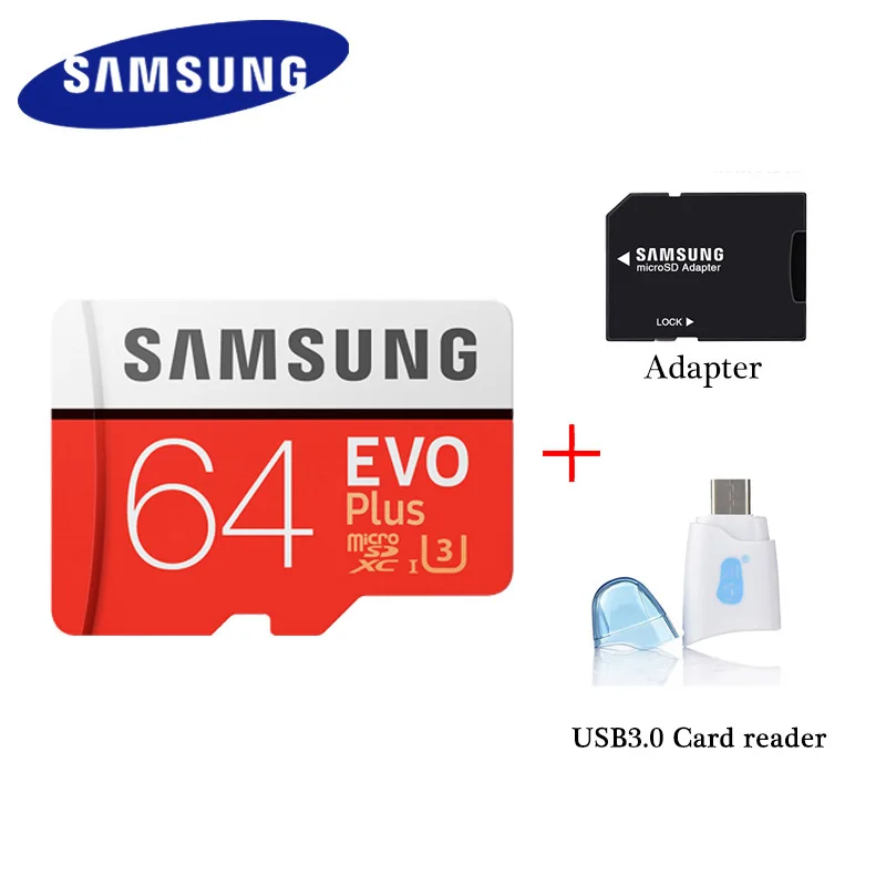 samsung micro sd карта памяти 64GB max100MB/S класс 10 SDXC U3 4K tarjeta micro sd TF флэш-карта для смартфонов