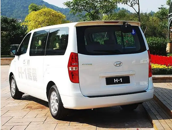 Для hyundai H-1 спойлер 2006- hyundai H1 спойлер LXC ABS пластик Материал заднее крыло автомобиля Цвет задний спойлер