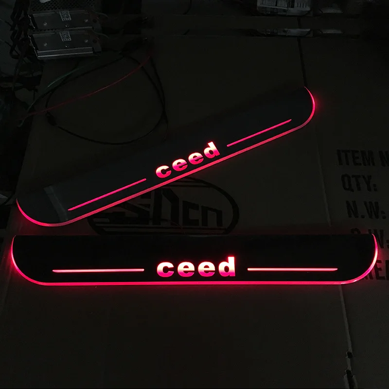 

SNCN LED Car Scuff Plate Trim Pedal Door Sill Pathway Moving Welcome Light For KIA CEED Waterproof