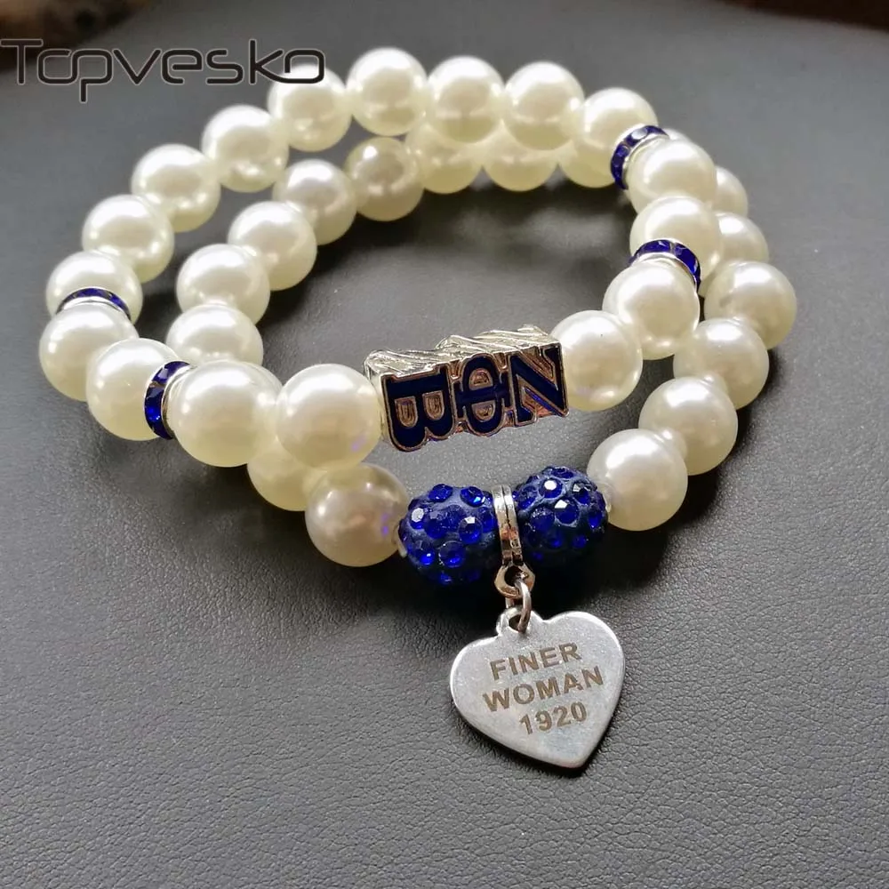 Topvesko ZPB новый выпуск синий и белый жемчуг ZETA PHI BETA Sorority более тонкая женская модель