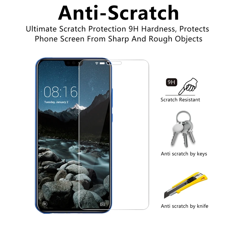 10 шт./партия 2.5D 0,26 мм закаленное стекло для huawei honor 8X honor 8X6,5 дюймов Защитная пленка для экрана для huawei honor 8X