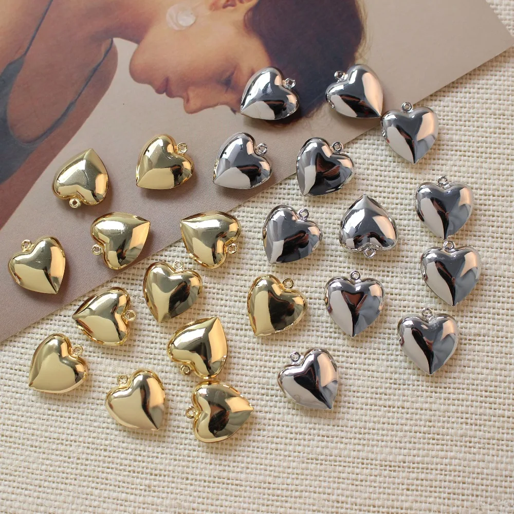 

Min order 20pcs/lot 18*16mm 3D cartoon hearts shape copper floating locket charms diy jewelry earring/necklace pendant accessory