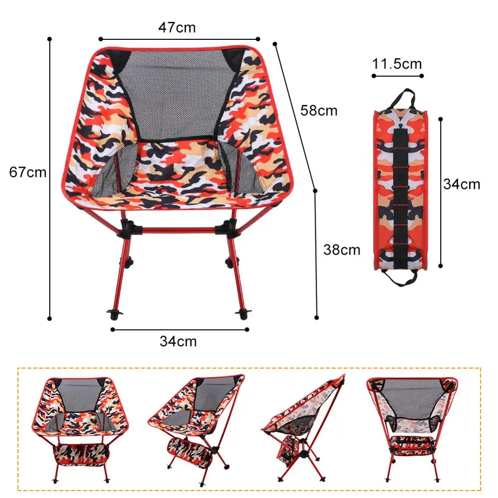 Online Taşınabilir Katlanır Plaj Sandalyesi Açık Genişletilebilir Kamp Balıkçılık Sandalye Bahçe Piknik Sandalye Dış Mekan Mobilyası Ile çanta