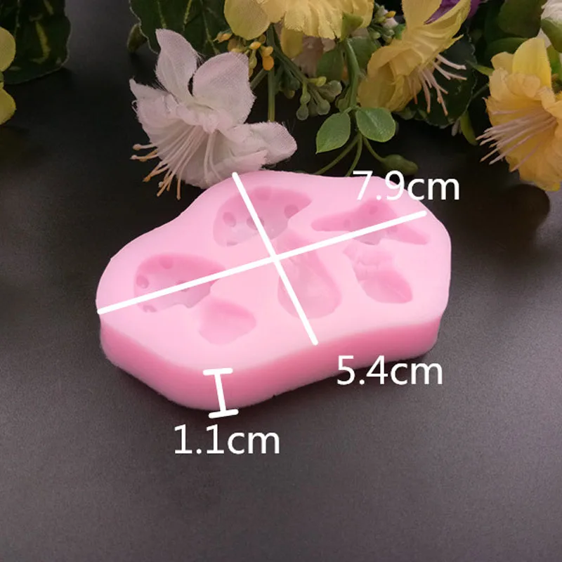 3 Mushroom 3D Silicone Fondant Cake Soap Mold Chocolate Mould Baking Tools Bakeware AC605 | Дом и сад