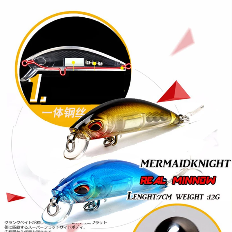 MermaidKnight хорошие рыболовные приманки Minnow качественные профессиональные