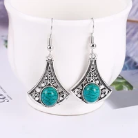 2019 fashion simple season natural vintage silver drop earrings high quality fame style retro ladies brincos for women jewelry