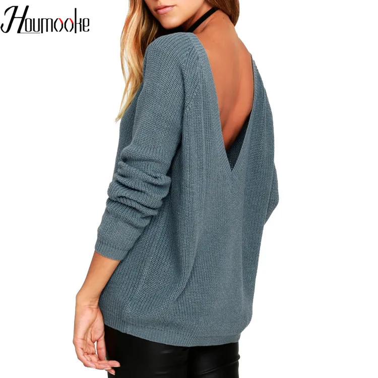 HMK вязаный свитер женский европейский модный пуловер с длинным рукавом