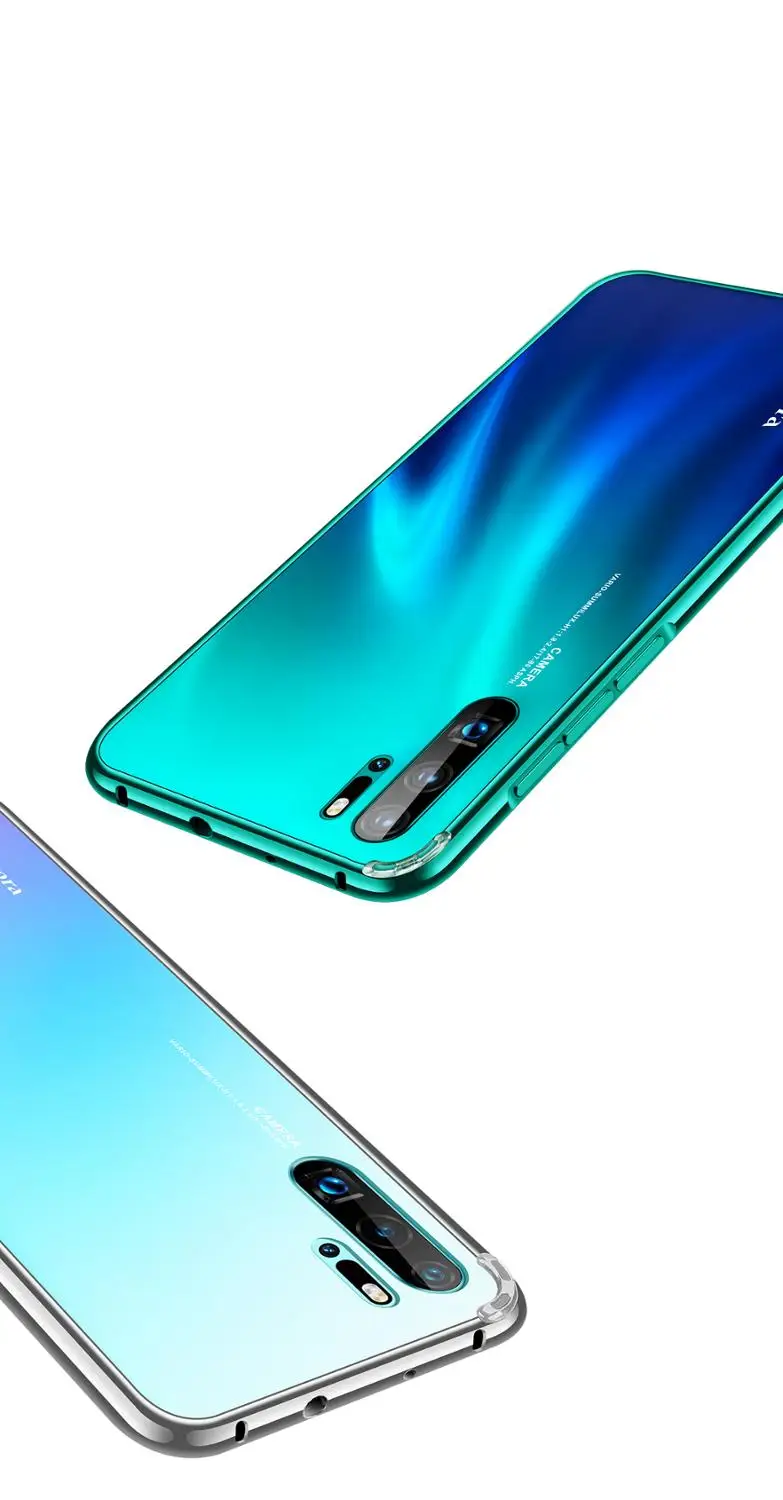 HUAWEI P30 Pro Metal glare multi-color phone case huawei P20 20pro Crescent buckle metal aurora color mobile Cover |