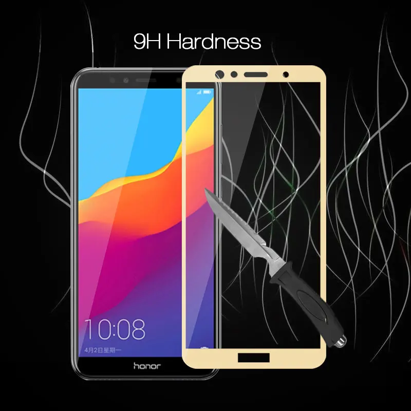 Полное покрытие закаленное стекло для Huawei Y6 Prime 2018 Защитная пленка экрана Y 6