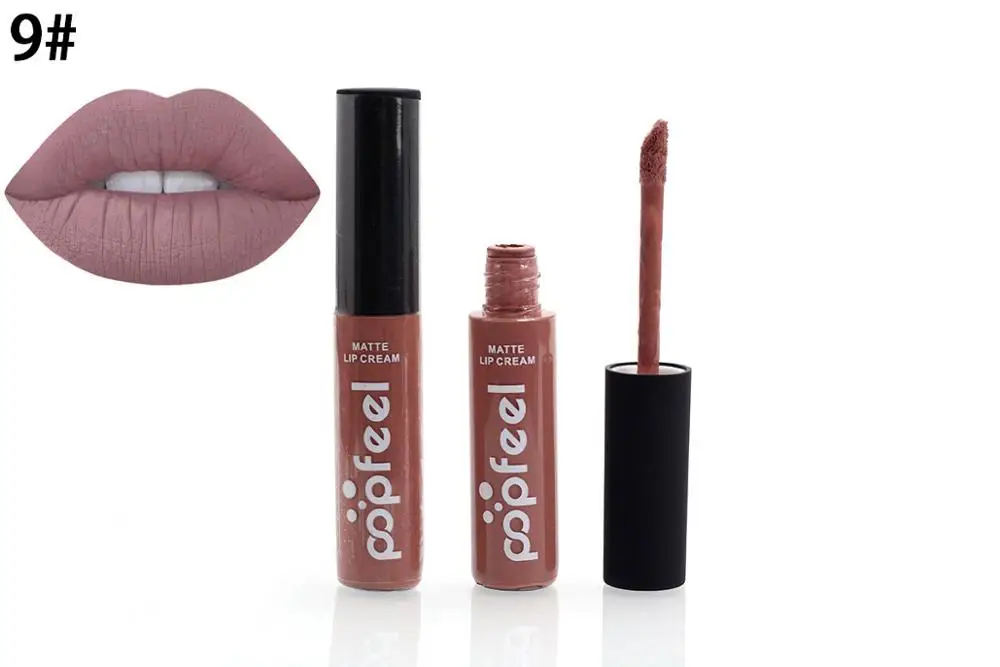 Матовая длинная прочная водостойкая помада 12 шт./партия нюдовая для макияжа