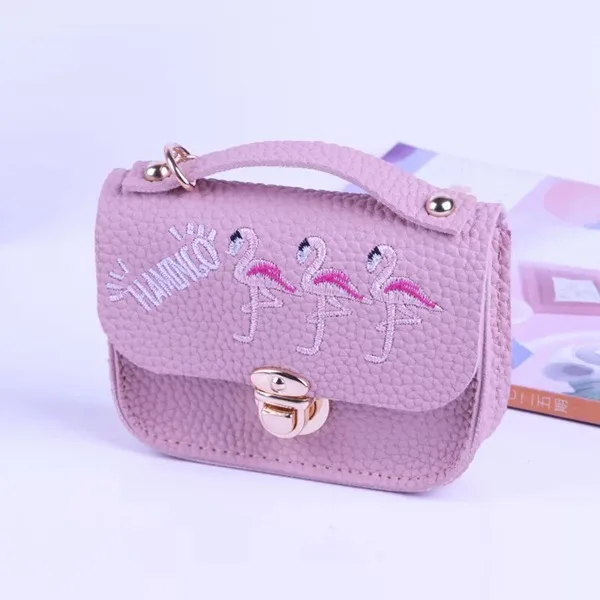Flamingo- Pink 1 шт. кошельки супер мини модные сумки Kawaii Мультфильм Дети Портмоне Сумочка для ключей, карточек подарок для девочек и женщин - Цвет: Flamingo- Pink