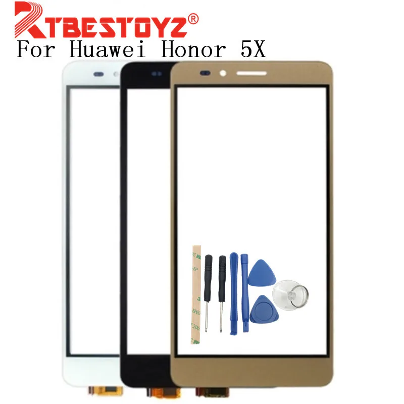 

RTBESTOYZ 5.5'' For Huawei Honor 5X Touch Panel Touch Screen Digitizer Sensor Replacement For Honor 5X Mobilephone +Tools