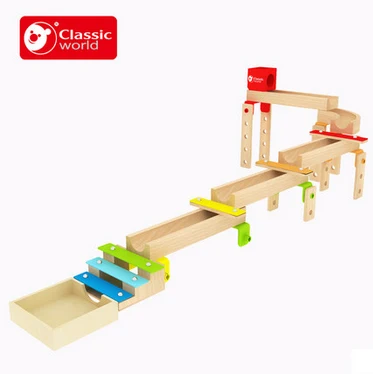 Детские трековые блоки деревянные супер мраморные игрушки для сборки | Игрушки и