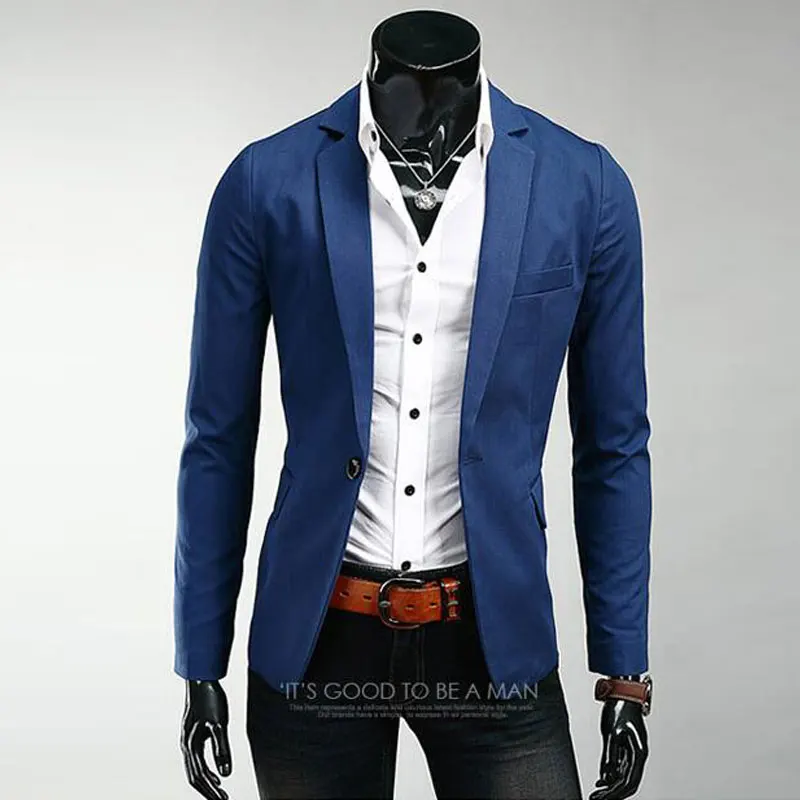

Terno Masculino Осень Новый мужской повседневный приталенный Блейзер Костюмы Куртка модный стиль мужской деловой однобортный Блейзер Мужской