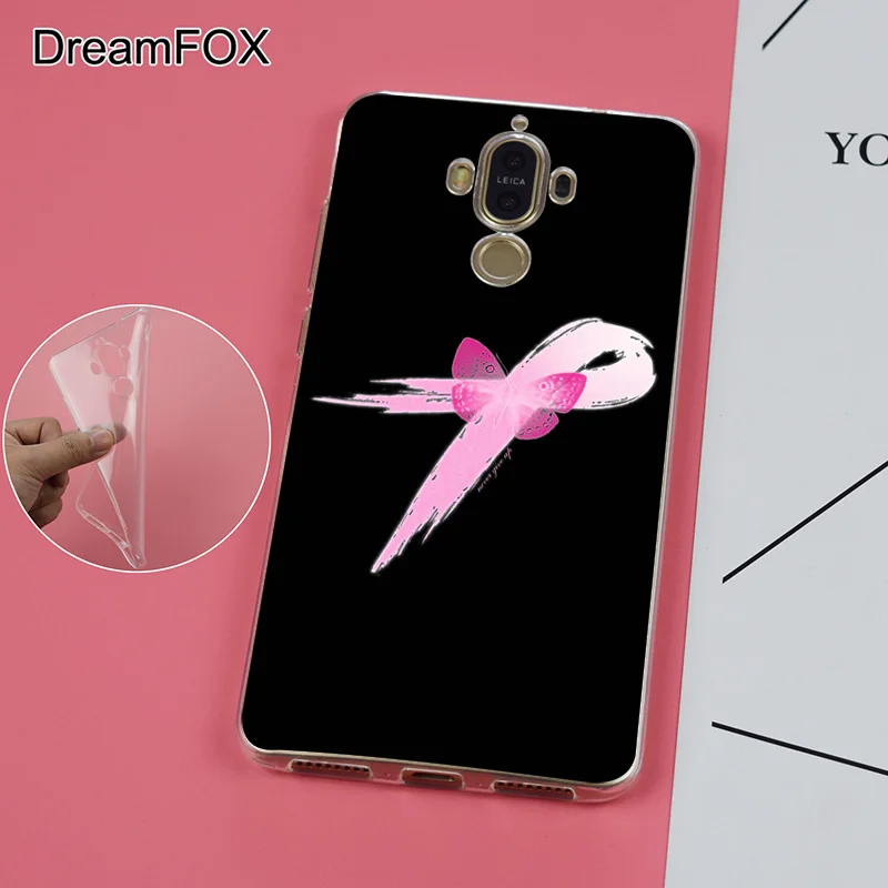 Dreamfox k034 рака груди Лента Мягкие TPU силиконовый чехол для Huawei Коврики G 7 8 9 10 Nova 2 lite