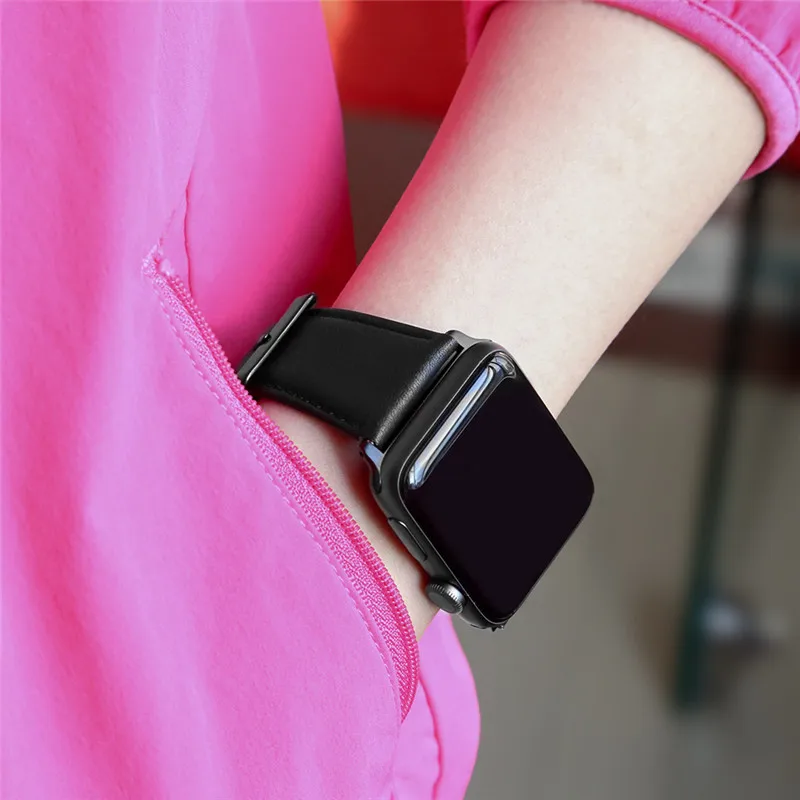 Кожаный браслет для Apple Watch 42 мм, 38 мм, 44 мм, 40 мм, серия 4, 3, 2, ремешок для Apple Watch iWatch, ремешок для часов