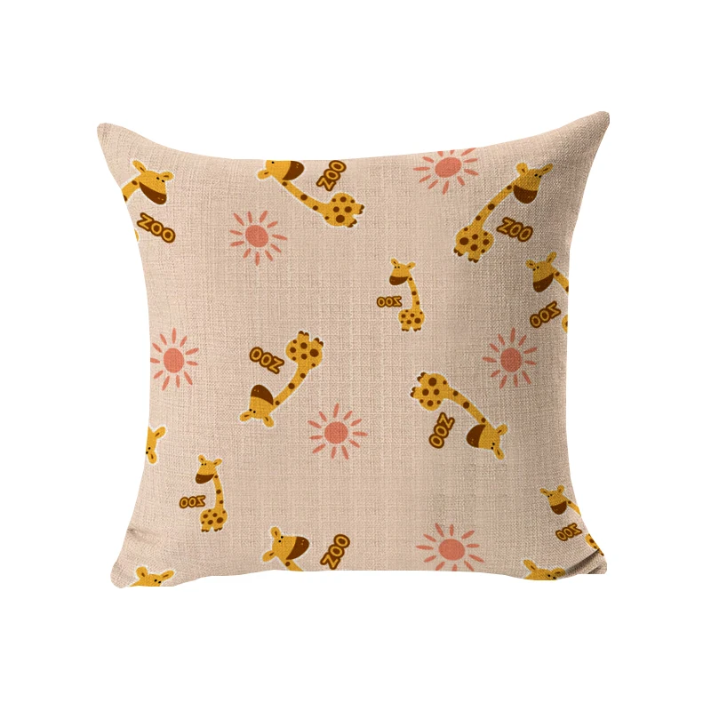 Мультфильм декоративные накидки на подушки плотная ткань хлопок/лен Housse De Coussin
