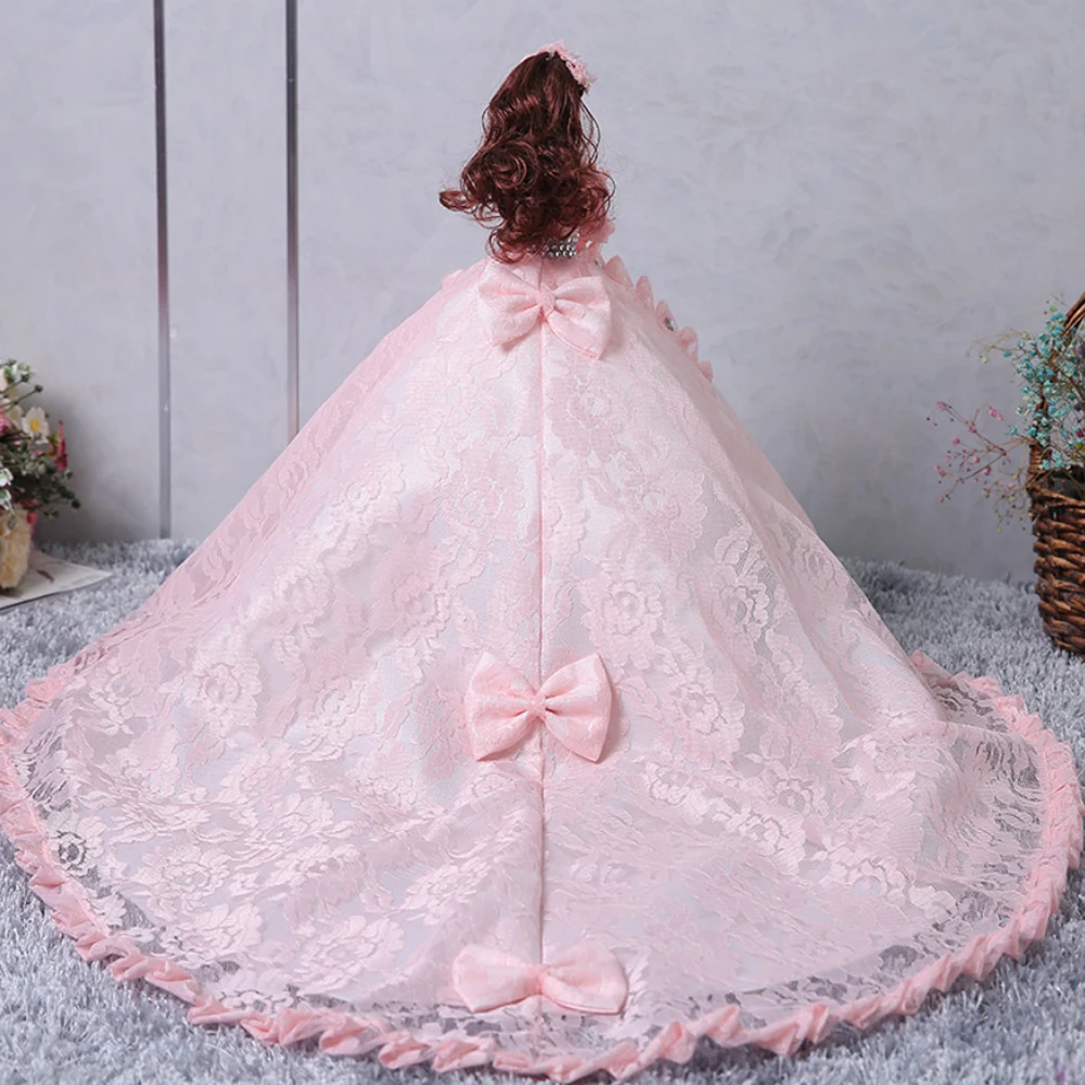 90 см хвост свадебное платье для куклы Игрушка 3D глаз свадебная вуаль Overlength High end