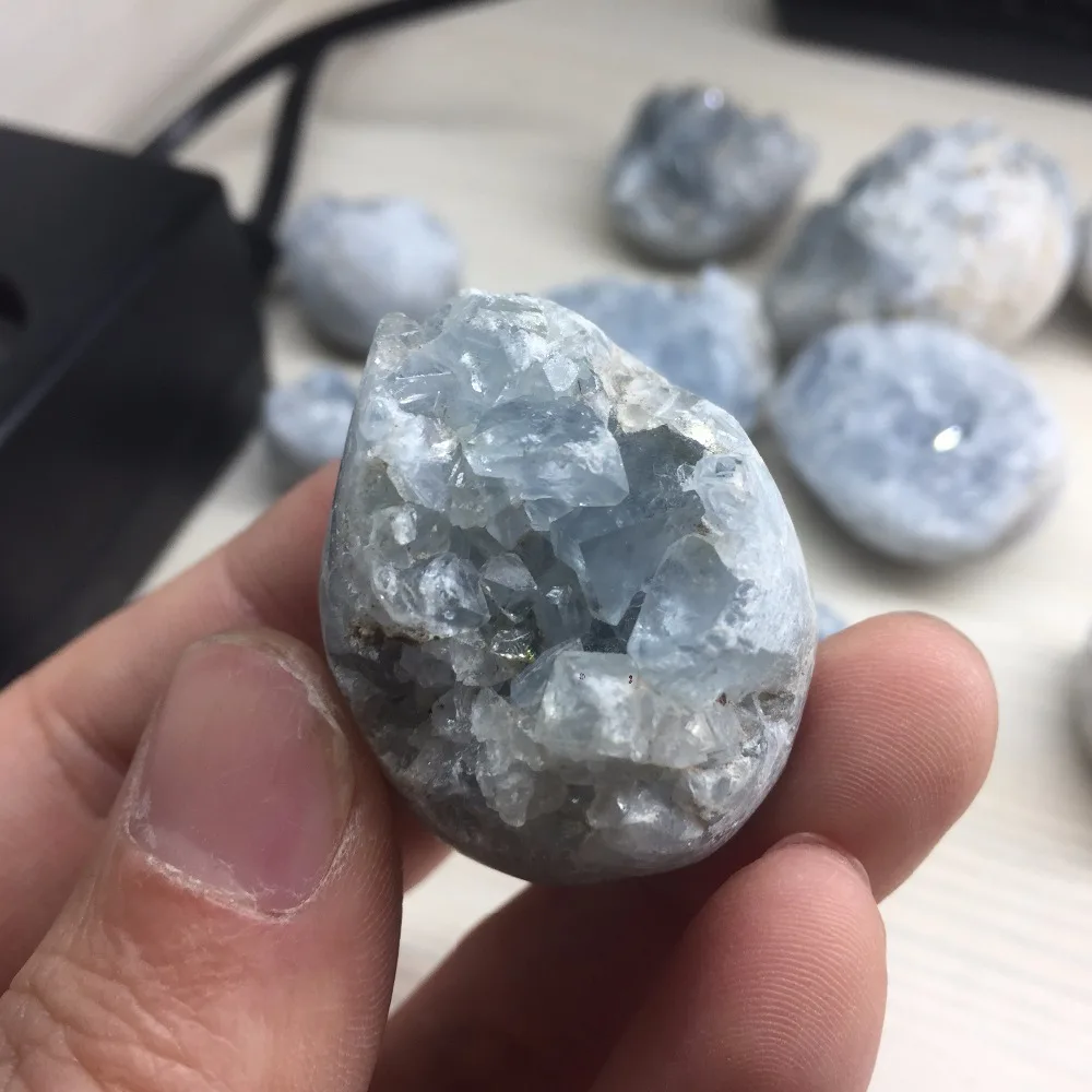38 г натуральный Кристальный камень голубой Небесный геоде с лечебным действием